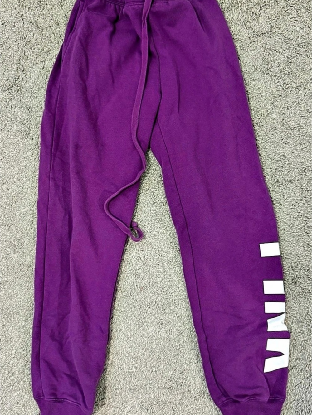 PINK Victoria's Secret Campus Fleece Joggers Purple